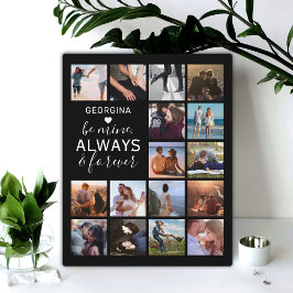 Placa Expositora Regalo Sé Mío | Collage de Fotos de Pareja