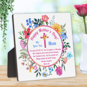 Placa Expositora Regalos cristianos para el Día de la Madre, person