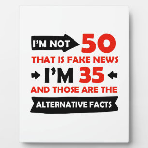 Placa Expositora Regalos de cumpleaños de 50 años