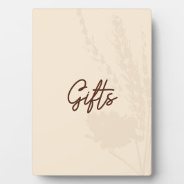 Placa Expositora Regalos de tarjeta de mesa de boda rústica - Detal