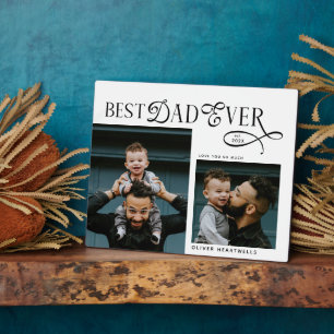 Placa Expositora Regalos del Día del Padre con 2 Fotos Mejor Papá M