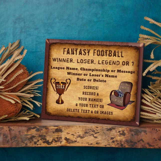 Placa Expositora Regalos para los amantes del fútbol fantasmas, gan (Lado)