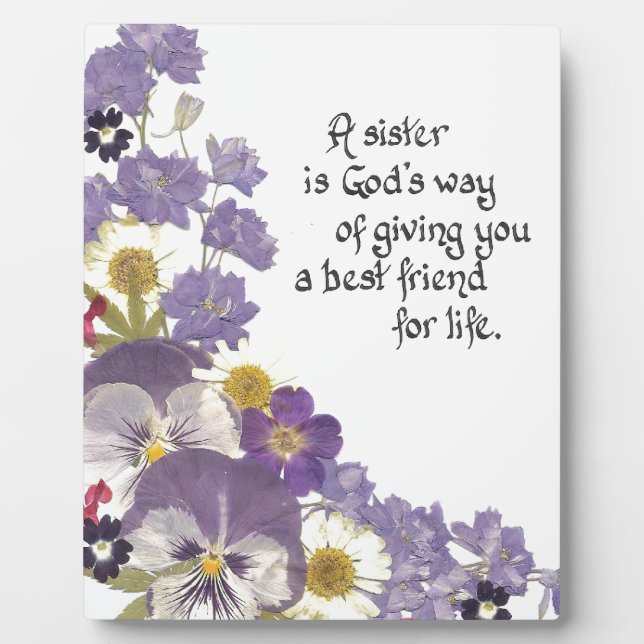 Placa Expositora Regalos para una hermana (Frente)