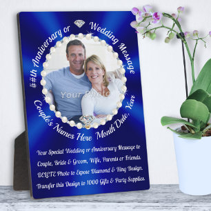Placa Expositora Regalos Personalizados de Aniversario de Boda o Bo