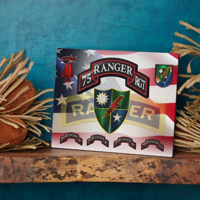 Placa Expositora Regimiento de Rangers 75 (Lado)