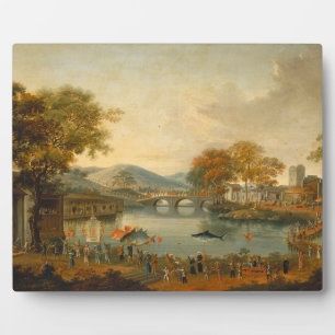 Placa Expositora Reina Henrietta Maria con Sir Jeffrey Hudson,