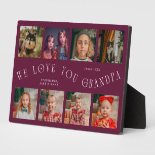 Placa Expositora Rejilla de 8 fotos moderna de amor para abuelo Cra