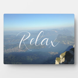 Placa Expositora Relax Mountains Lakes Paradise Paisaje