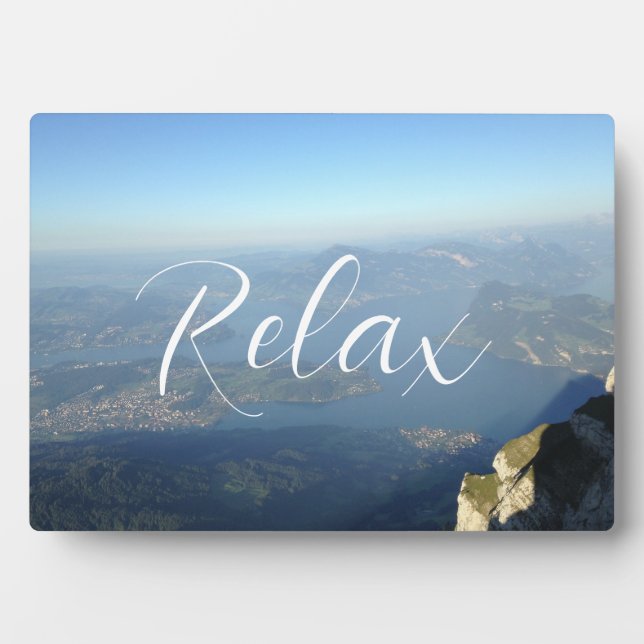 Placa Expositora Relax Mountains Lakes Paradise Paisaje (Frente)