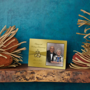 Placa Expositora Religious 50th Golden Wedding Anniversary Plaque