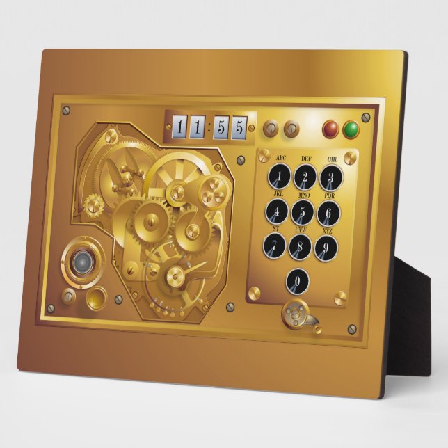 Placa Expositora Reloj steampunk (Lado)