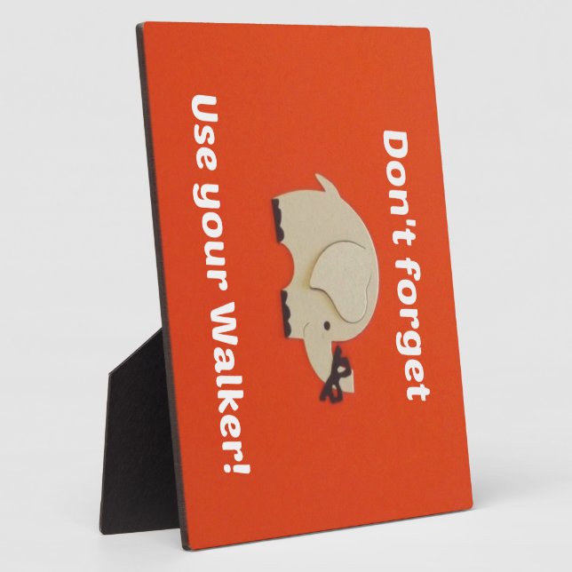 Placa Expositora Reminder to use walker (Lado)