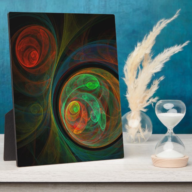 Placa Expositora Renacer Green Abstract Art Plaque (Lado)