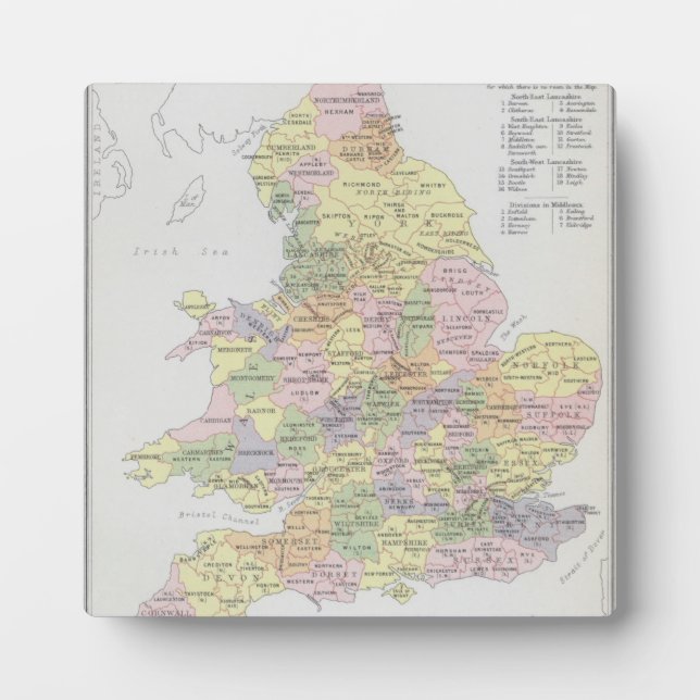 Placa Expositora Representación parlamentaria | Inglaterra y Gales (Frente)