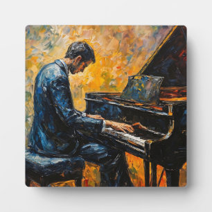 Placa Expositora Reproductor de piano - Pintura de aceite
