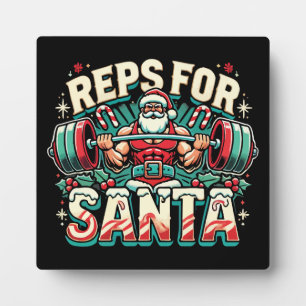 Placa Expositora Reps para Santa - Navidades divertidos Fitness