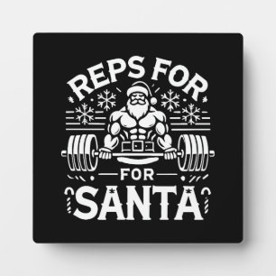 Placa Expositora Reps para Santa - Navidades divertidos Fitness