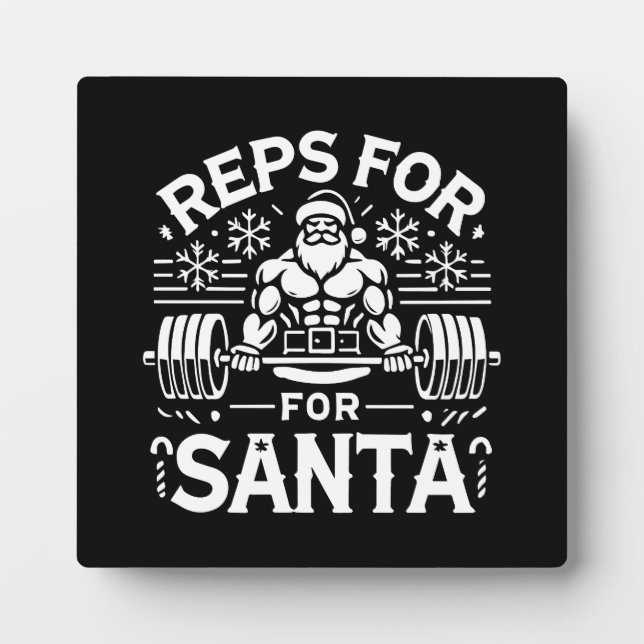Placa Expositora Reps para Santa - Navidades divertidos Fitness (Frente)