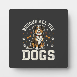 Placa Expositora Rescata a todos los perros vintage perro