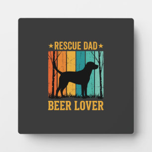 Placa Expositora Rescata Papá Amante de la Cerveza Perro Vintage