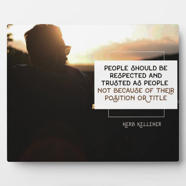 Placa Expositora Respetado Y De Confianza Como Personas (Frente)