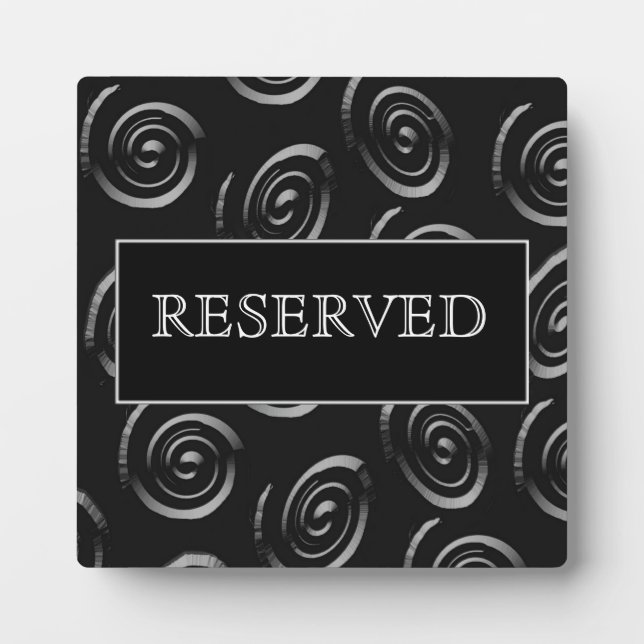 Placa Expositora restaurante de mesa reservado Plaque (Frente)