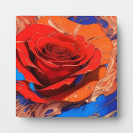 Placa Expositora Resumen artístico Rosa de mármol Tabletop