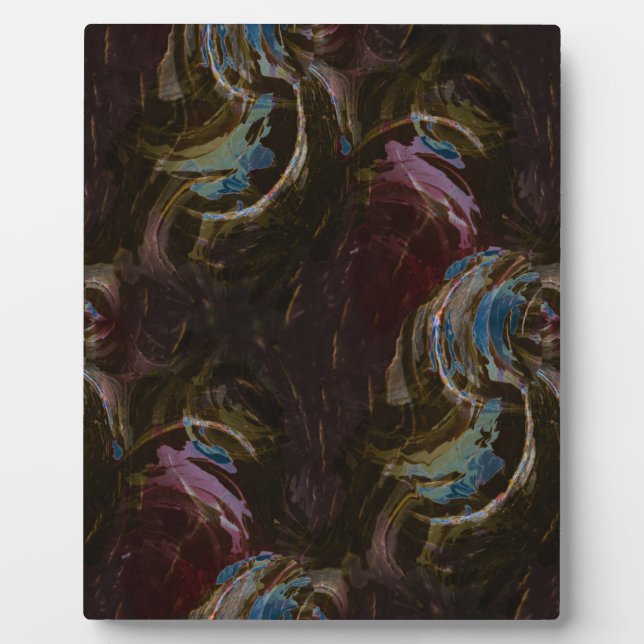 Placa Expositora Resumen atómico retro negro (Frente)