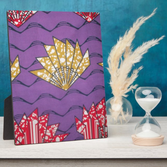 Placa Expositora Resumen de arte africano: Olas de pasión púrpura (Lado)