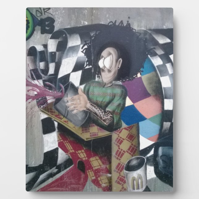 Placa Expositora Resumen de arte de graffiti (Frente)