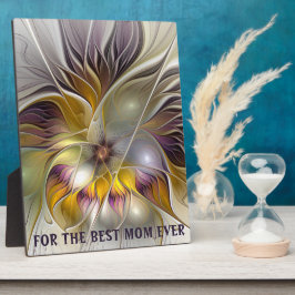 Placa Expositora Resumen de la flor colorida Fantasía Fractal Mejor