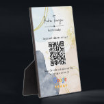 Placa Expositora Resumen de la revisión de la acuarela Relieve meta<br><div class="desc">Resumen de la placa de enlace de las formas de color de agua pastel Relieve metalizado dorado para diseñadores de interiores, consultor, director de arte, profesional o director de marketing. Tiene una suave acuarela color azul crema melocotón pastel y algunas brazadas de Relieve metalizado dorado que le dan un toque...</div>