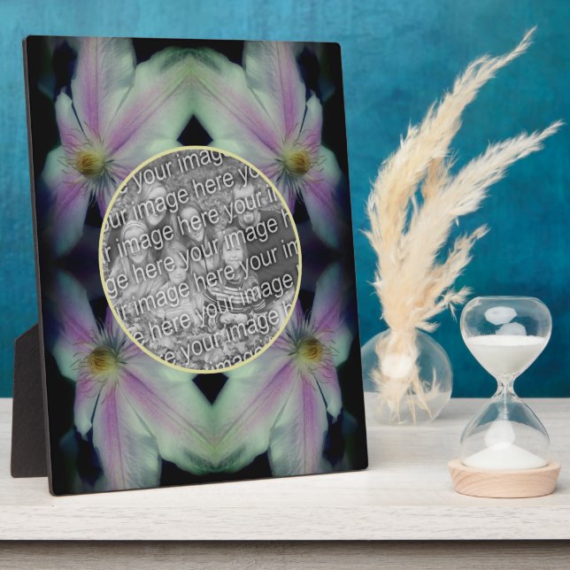 Placa Expositora Resumen de manchas de flores de Clematis Añadir tu (Lado)