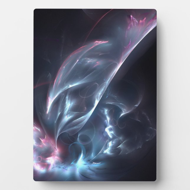 Placa Expositora Resumen de nebulosa azul y púrpura (Frente)