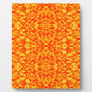 Placa Expositora Resumen Fractal En Rojo Y Naranja