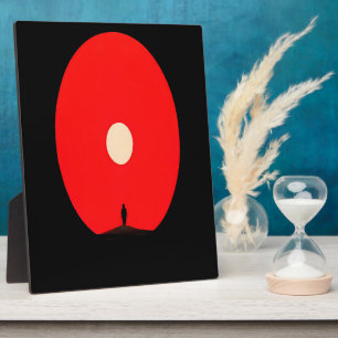 Placa Expositora Resumen minimalista Arte de silueta de puesta de s