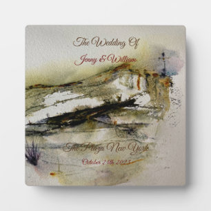 Placa Expositora Resumen moderno Boda de acuarela otoño