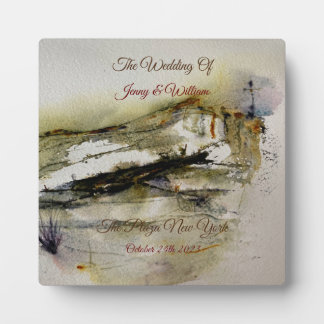 Placa Expositora Resumen moderno Boda de acuarela otoño