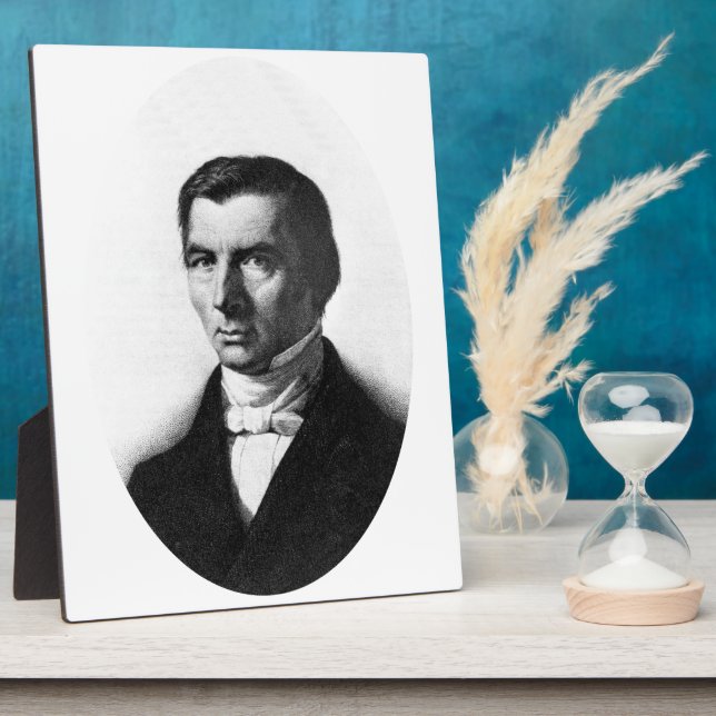 Placa Expositora Retrato de Bastiat liberal clásico (Lado)