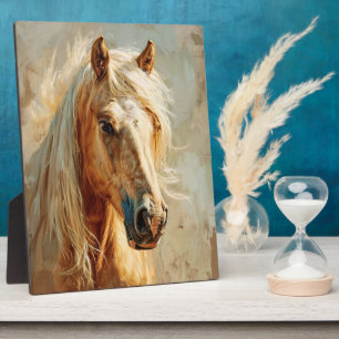 Placa Expositora Retrato de caballo de Palomino