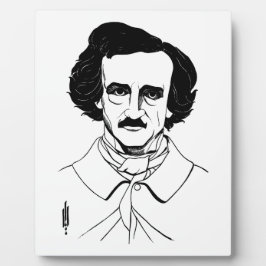 Placa Expositora Retrato de Edgar Allan Poe