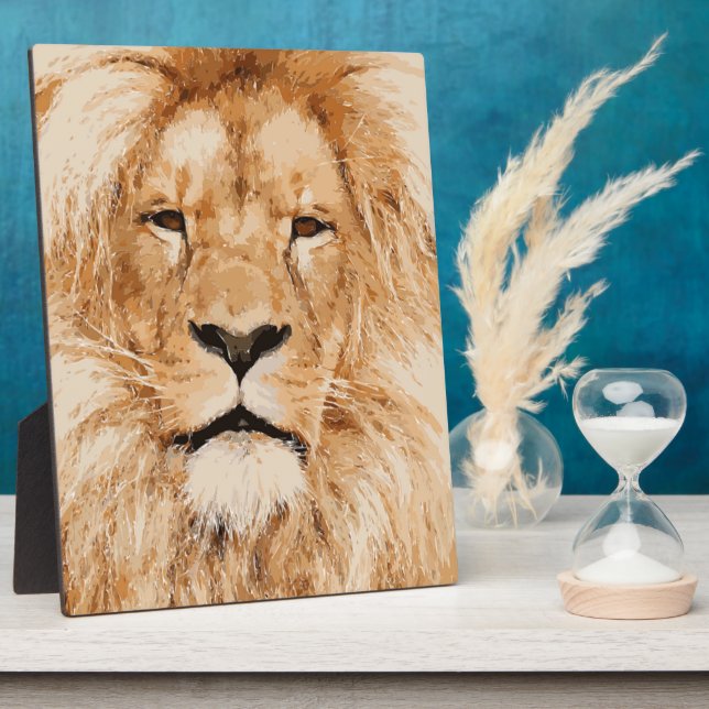 PLACA EXPOSITORA RETRATO DE LION (Lado)
