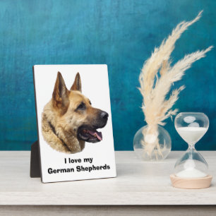 Placa Expositora Retrato de perro pastor alsaciano alemán