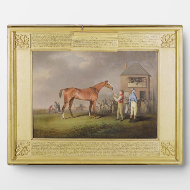 Placa Expositora Retrato de 'Prueba', propiedad de Lord Rous, posta (Frente)