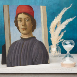 Placa Expositora Retrato de un joven, c.1485 (petróleo y temperatur