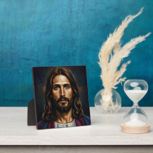 Placa Expositora Retrato del Señor Jesucristo Dibujo a Tiza