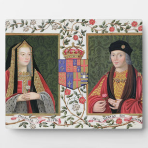 Placa Expositora Retrato doble de Elizabeth of York (1465-1503) a