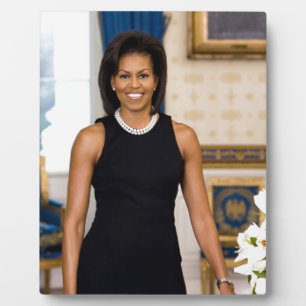 Placa Expositora Retrato oficial de la Primera Dama Michelle Obama