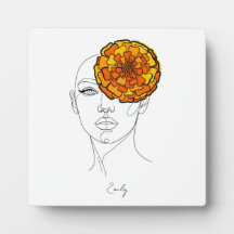 Retrato personalizado de la flor de nacimiento de 