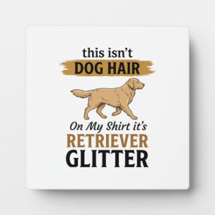 Placa Expositora Retriever Brillante Amante Perro Divertido Diseño